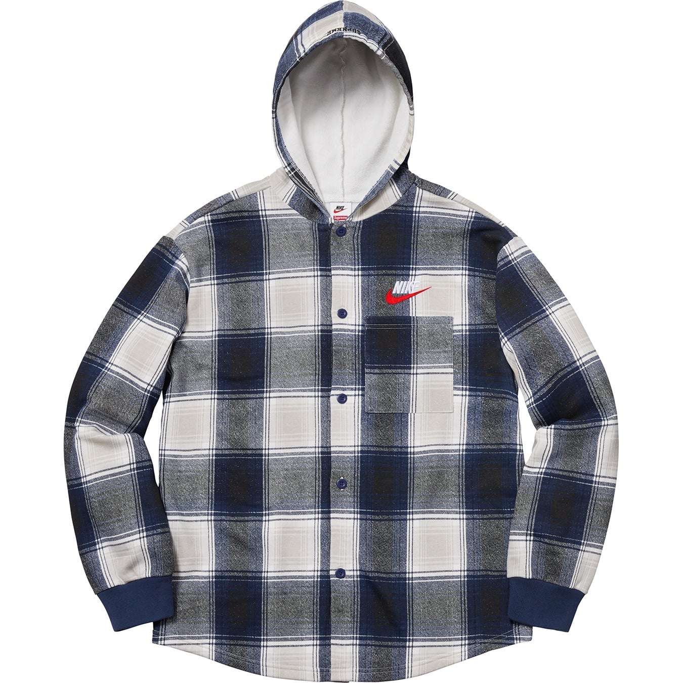 Supreme®/Nike® Plaid Hooded Sweatshirt view 4